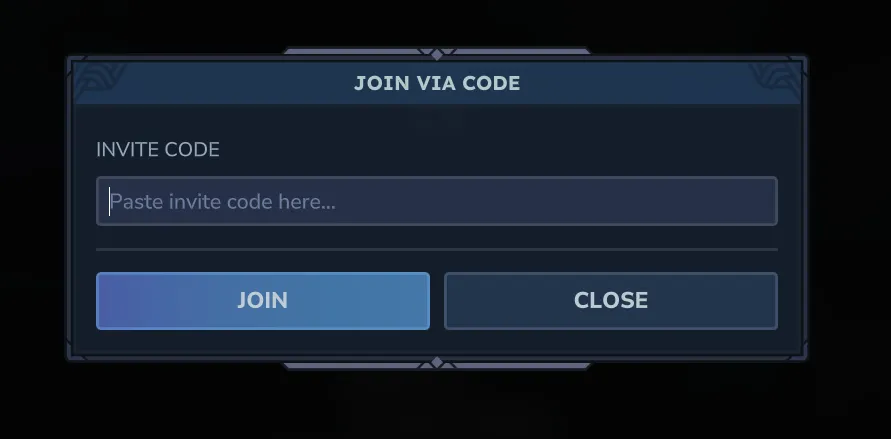 Hytale Join via Code button in the Servers menu
