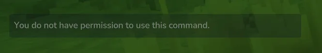Hytale error message: You do not have permission to use this command